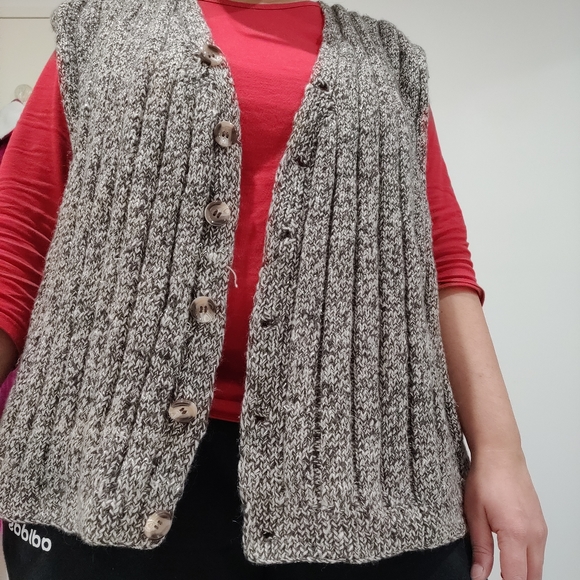 VINTAGE SALT AND PEPPER VEST - Picture 13 of 15